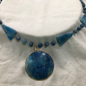 Vintage blue stone necklace